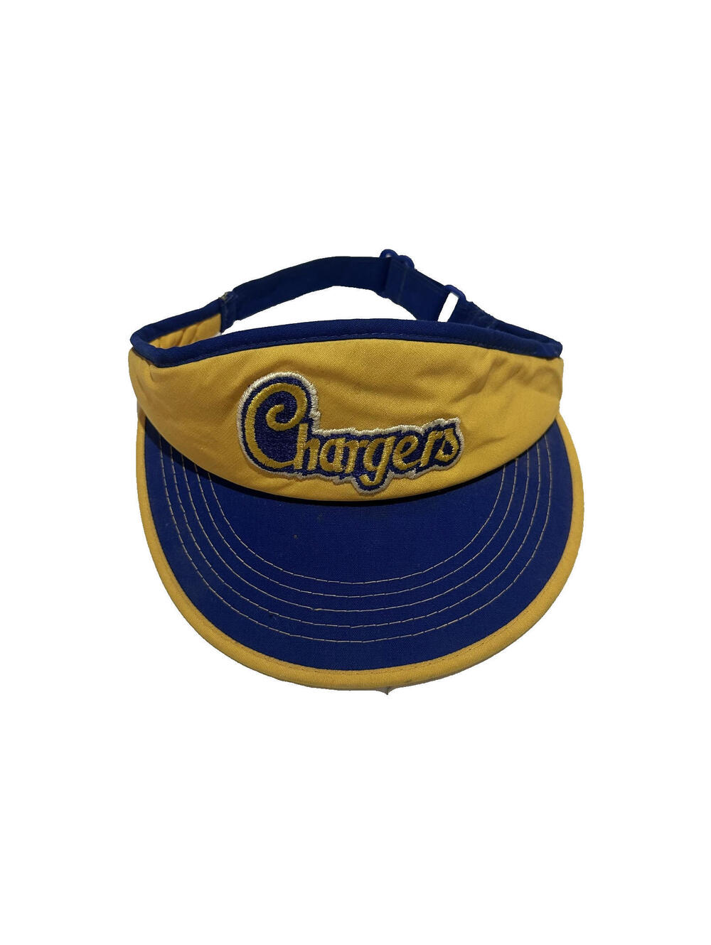NFL Chargers Visor San Diego LA Blue Yellow Hat Sport Specialties Football VTG